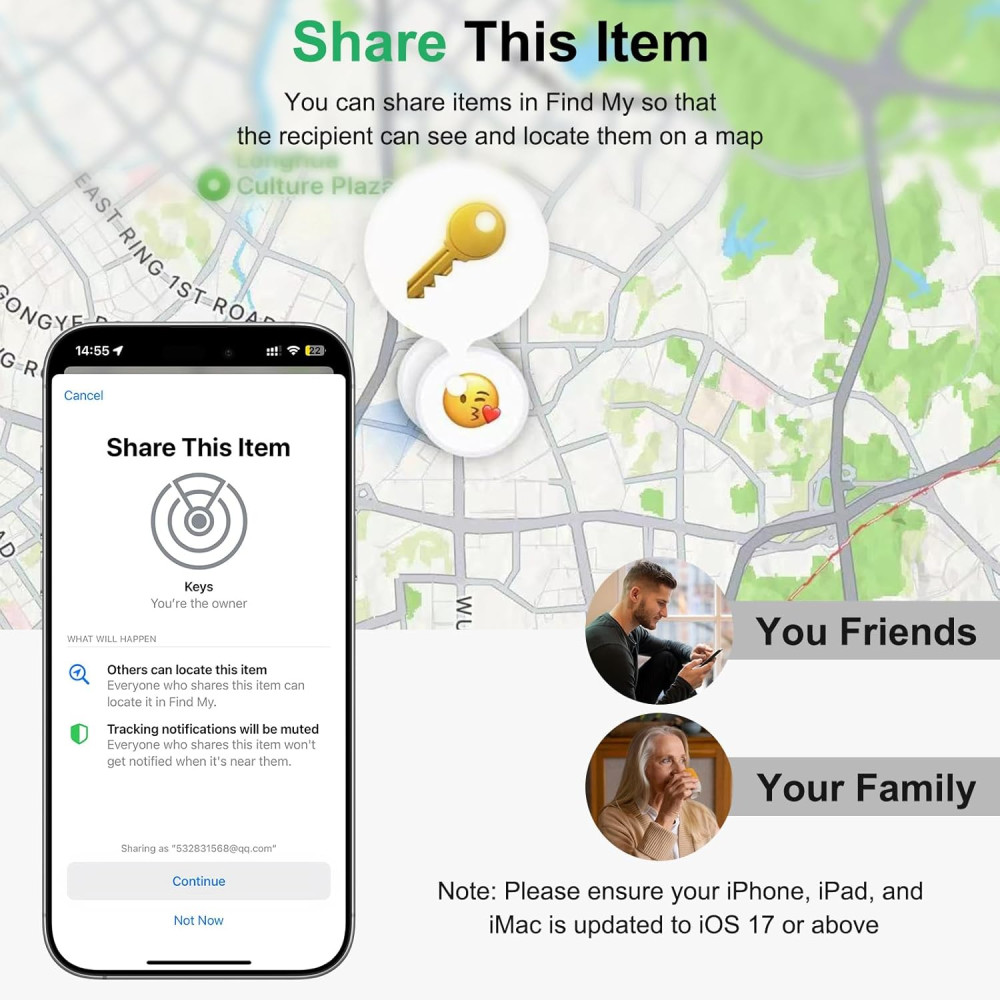 Bluetooth трекер Bnlei 2шт сменная батарея только iOS
