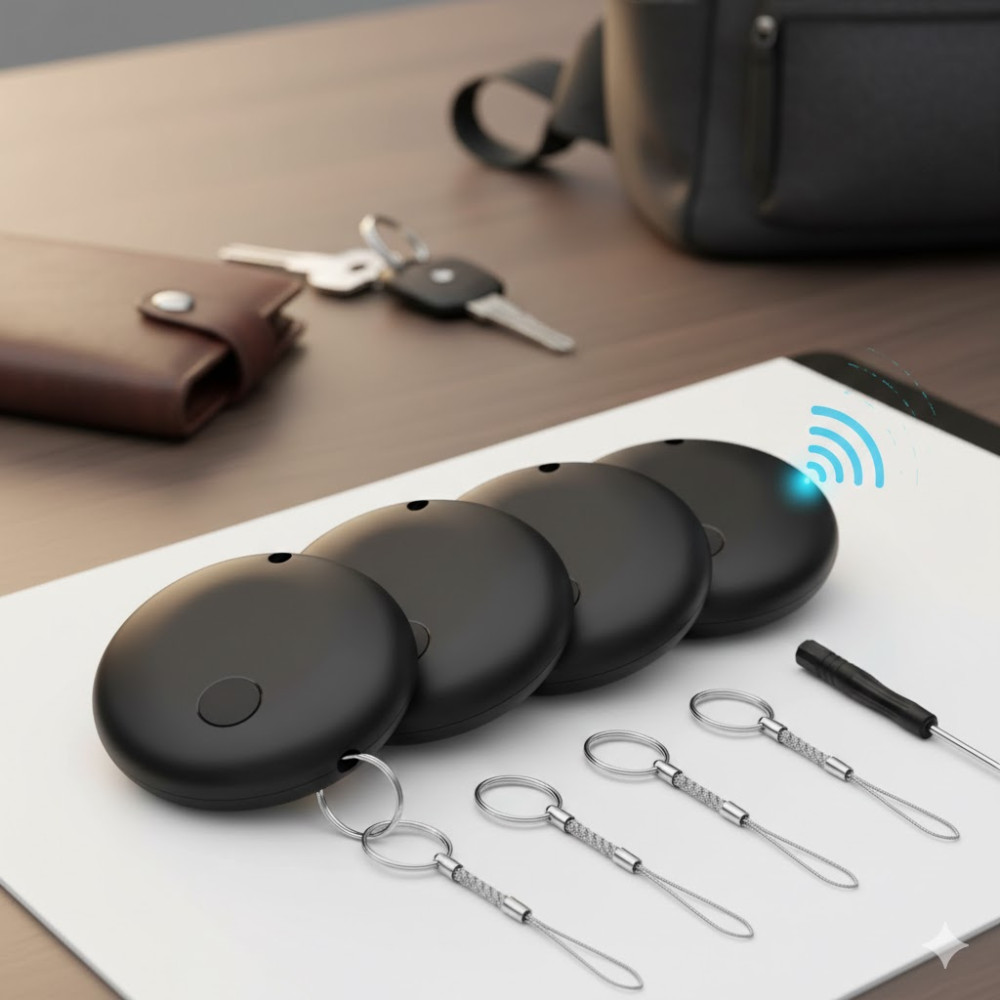 Bluetooth трекер 4шт работает только с iOS сменная батарея