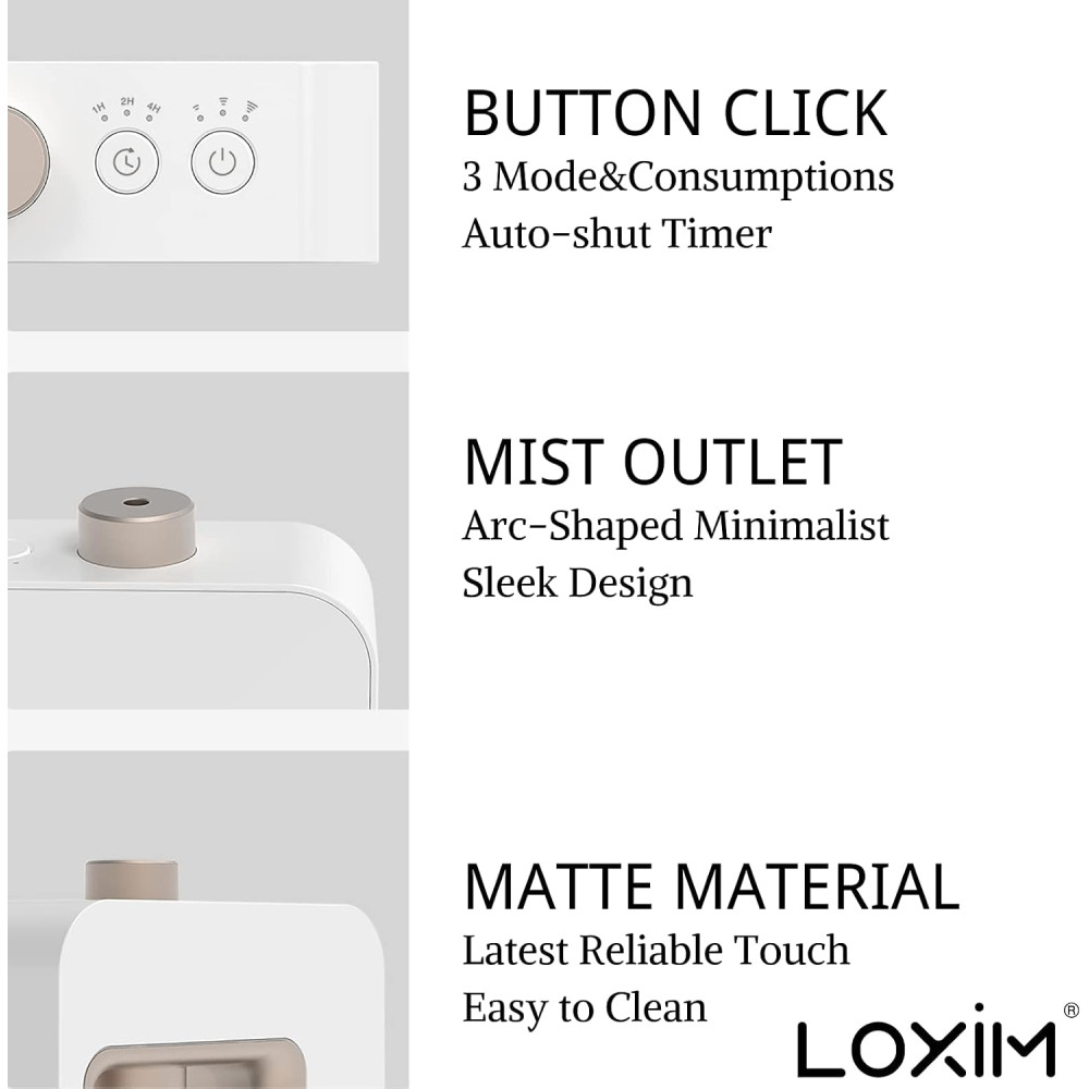 Портативный аккумуляторный аромадиффузор LOXIM без воды 10 мл до 65 м² USB