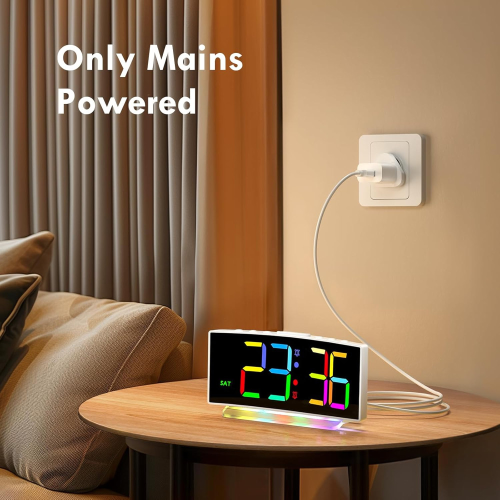 Электронный будильник настольный HERMIC G10 RGB LED 8 цветов