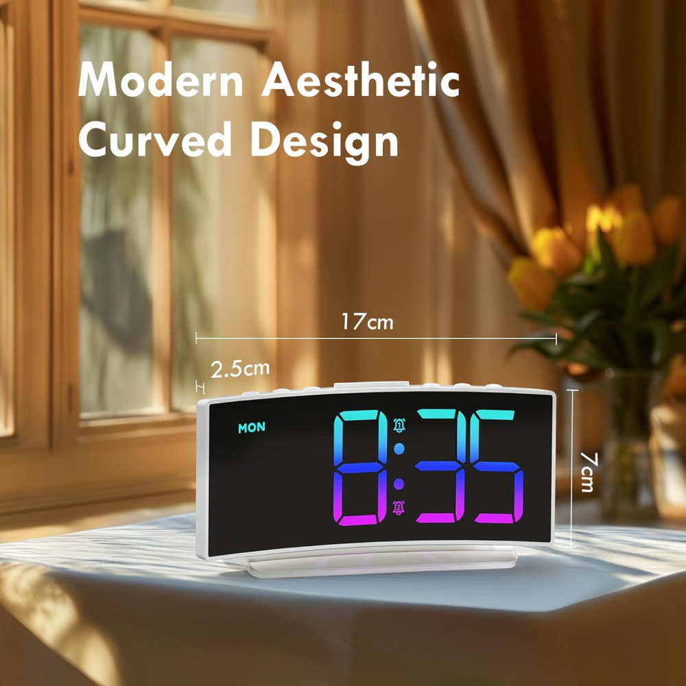 Электронный будильник настольный HERMIC G10 RGB LED 8 цветов