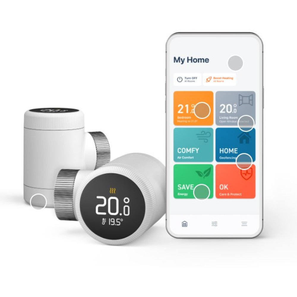 Умный радиаторный термостат tado Smart Radiator Thermostat X набор из 3 шт