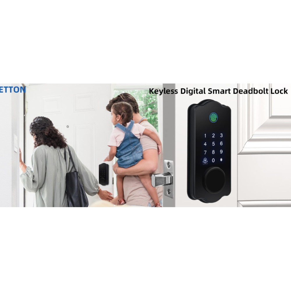 Умный дверной замок LETTON биометрический 5в1 Bluetooth/Wi-Fi