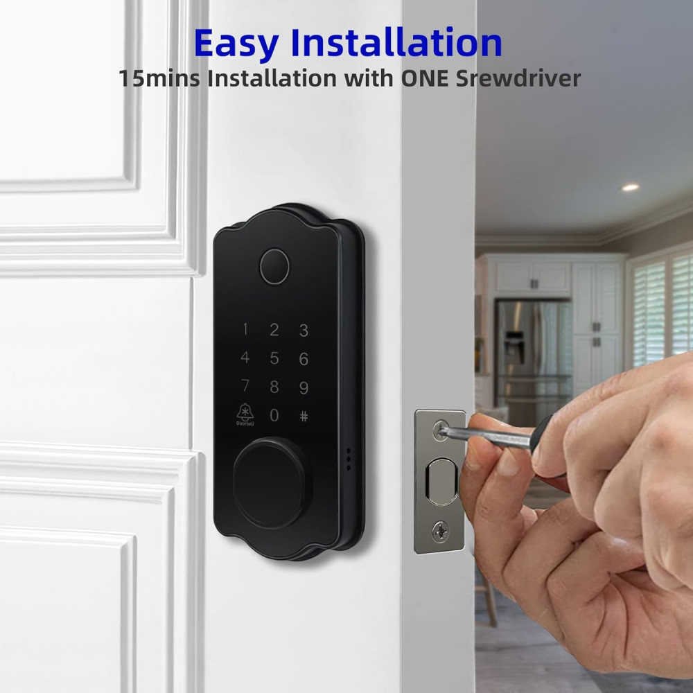 Умный дверной замок LETTON биометрический 5в1 Bluetooth/Wi-Fi