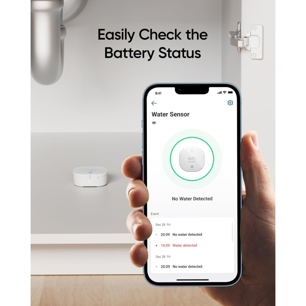 Датчик протікання води та замерзання Eufy Security IP65 для HomeBase 2 3
