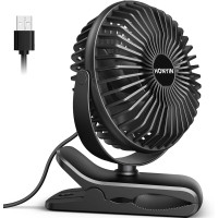 Міні вентилятор HONYIN USB Clip Fan 2в1 з 3 швидкостями та 720° поворот