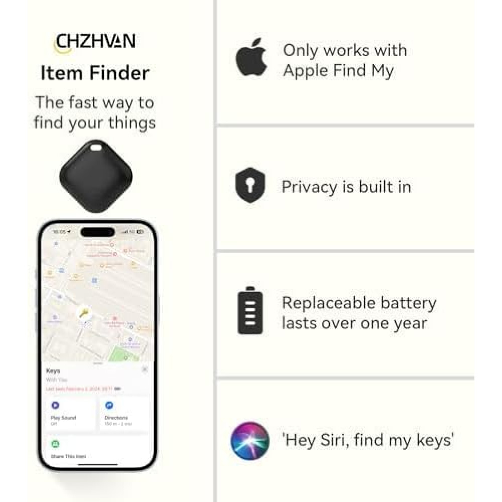 Bluetooth-трекеры CHZHVAN Air Tags набор 4 шт со сменной батареей