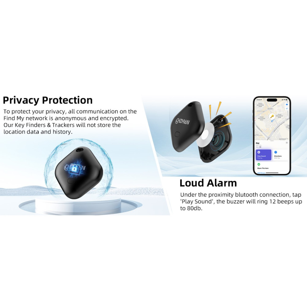 Bluetooth-трекеры CHZHVAN Air Tags набор 4 шт со сменной батареей
