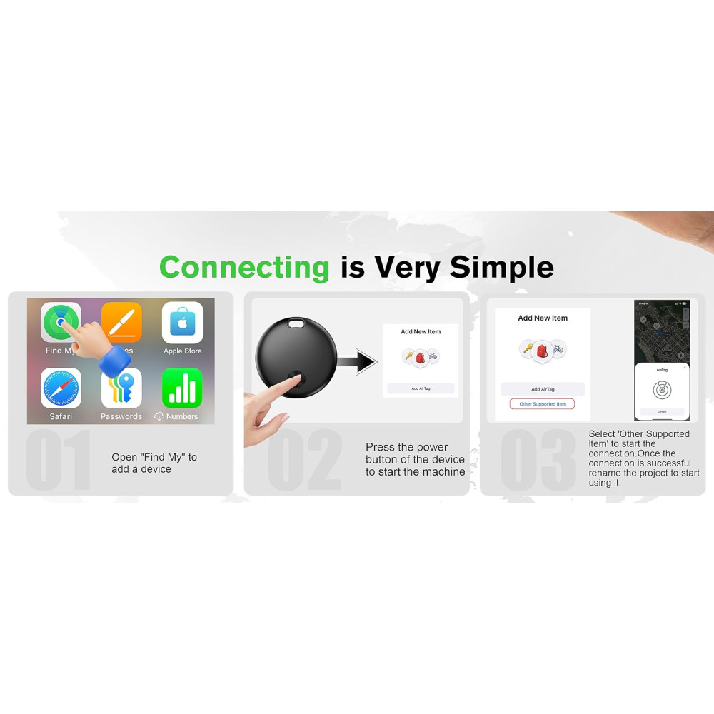 Смарт трекер Hauibela для Apple Find My 4 шт Bluetooth IP67