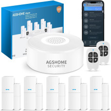Беспроводная сигнализация AGSHOME WiFi для дома с 8 датчиками