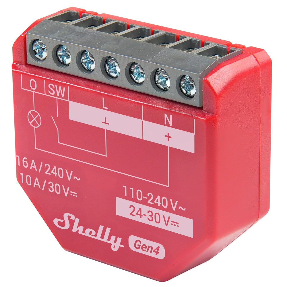 Умное реле Shelly 1PM Gen4 16A Wi-Fi/Zigbee/Bluetooth с мониторингом энергии