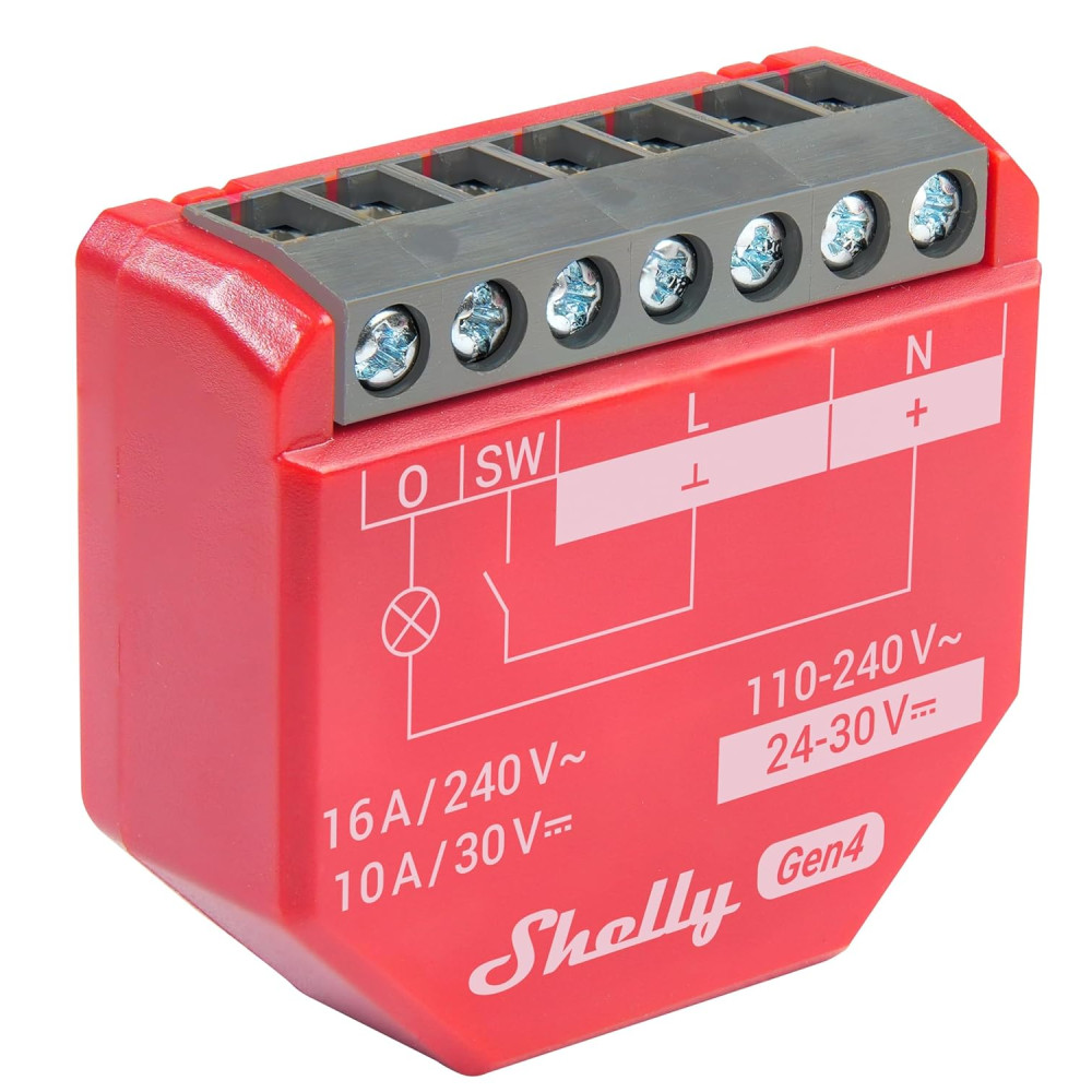 Умное реле Shelly 1PM Gen4 16A Wi-Fi/Zigbee/Bluetooth с мониторингом энергии