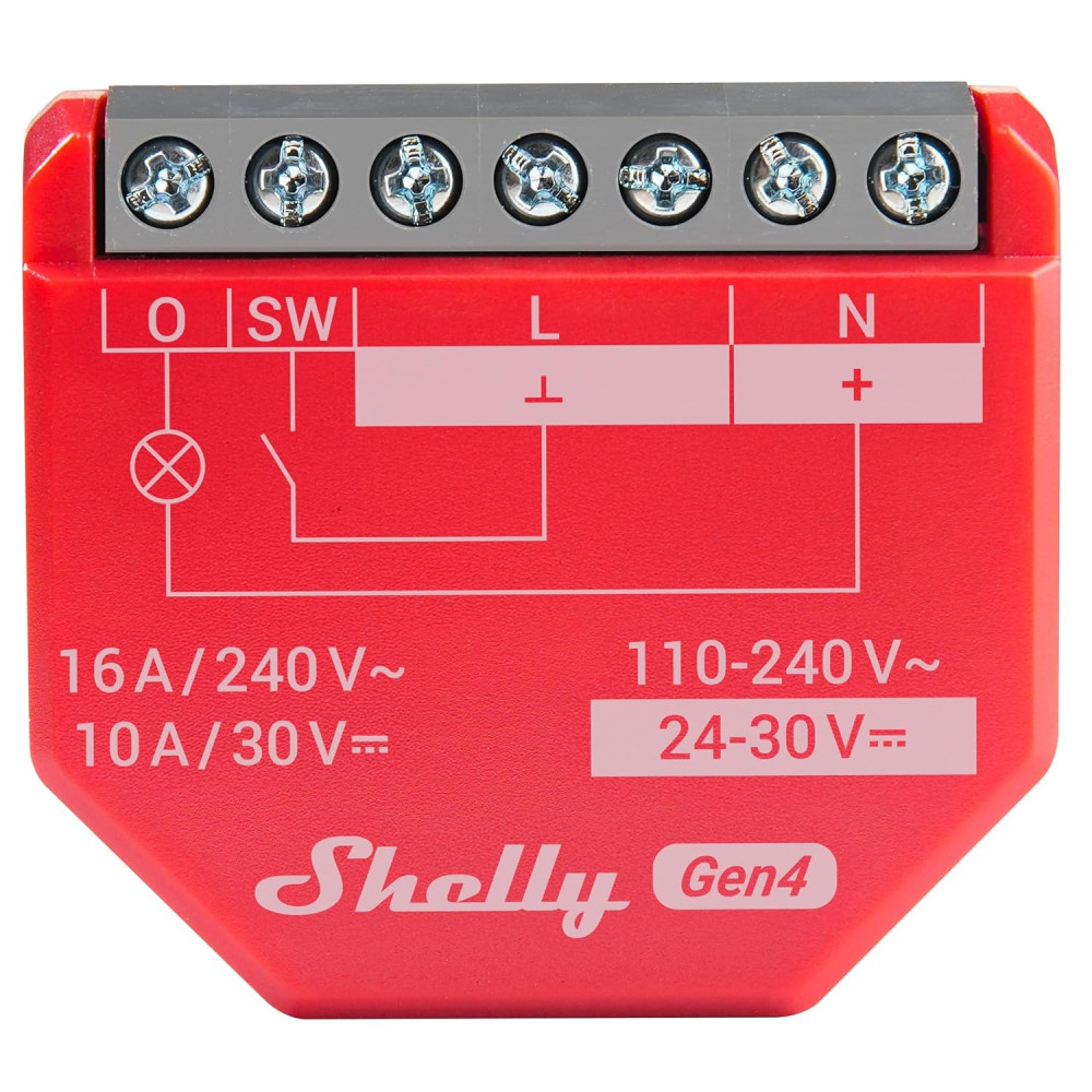 Умное реле Shelly 1PM Gen4 16A Wi-Fi/Zigbee/Bluetooth с мониторингом энергии