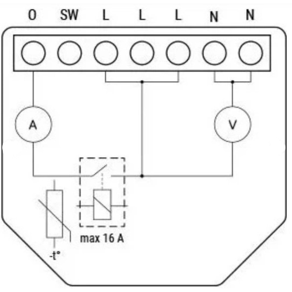 Умное реле Shelly 1PM Gen4 16A Wi-Fi/Zigbee/Bluetooth с мониторингом энергии
