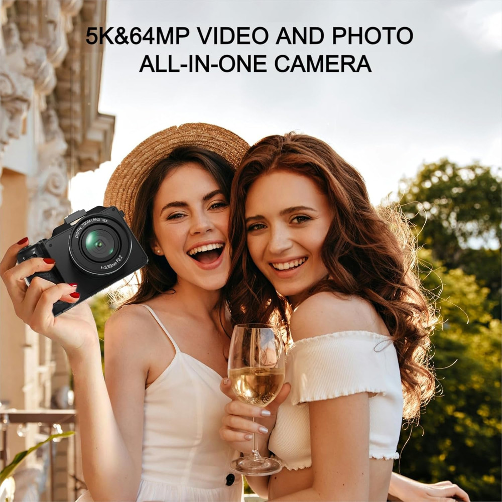 Цифровая камера LONGYI X9 5K/64 МП Wi-Fi 18× зум 64 GB