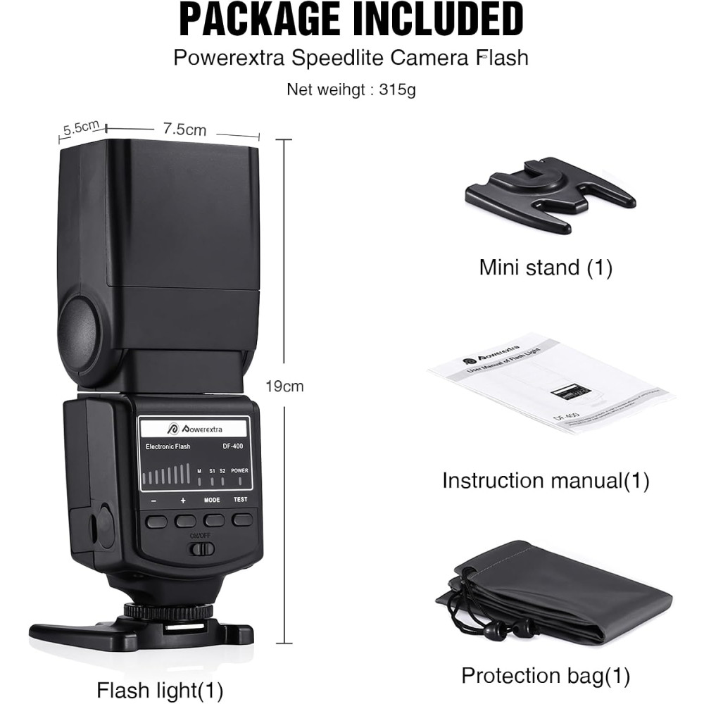 Вспышка Powerextra DF-400 Speedlite для DSLR и цифровых камер