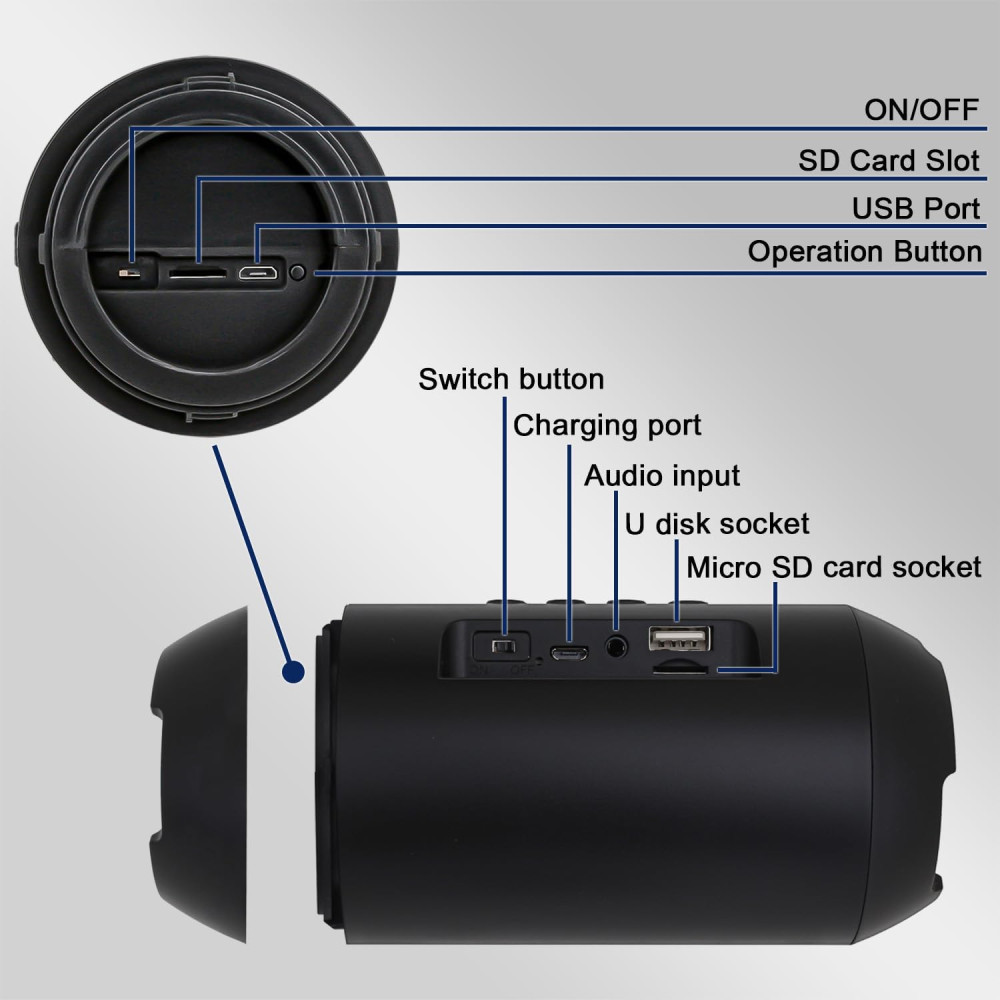 Скрытая мини камера OTADUG с Bluetooth-колонкой Full HD и детекция движения