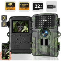 Фотоловушка Охотничья Wi-Fi камера Lutranstra 4K IP66 ночное видение 25 м 32GB