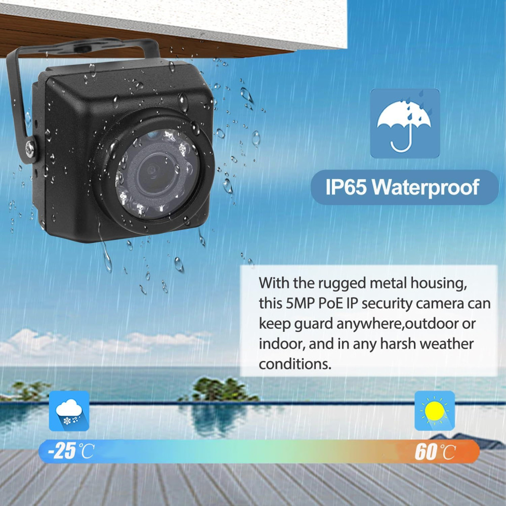 IP-камера REVODATA 5MP невидимое ночное видение 940nm и IP65