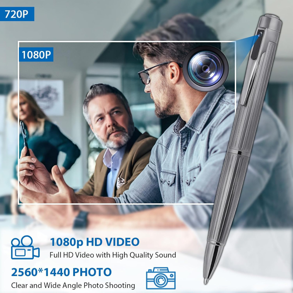 Ручка с скрытой камерой OTADUG + карта 64GB 1080P