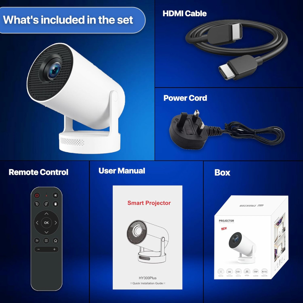 Мини-проектор Electric Focus HY300 Plus автофокус и 4K поддержка