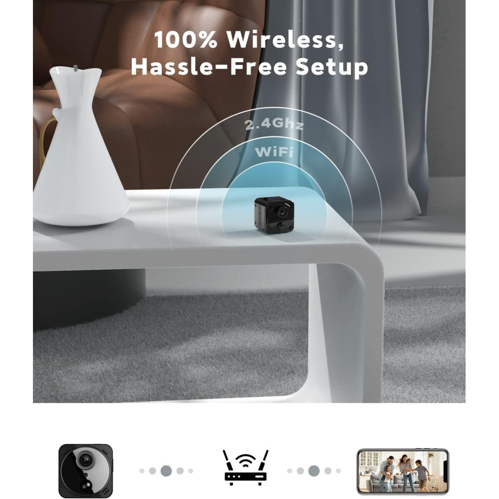 Міні WiFi 4K прихована камера VIDCASTIVE V10 з нічним баченням
