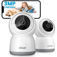 Камера відеоспостереження ieGeek SC1 Pro 2K Wi-Fi 2 шт з автотрекінгом