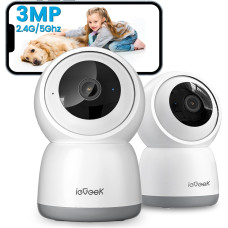 Камера видеонаблюдения ieGeek SC1 Pro 2K Wi-Fi 2 шт с автотрекингом