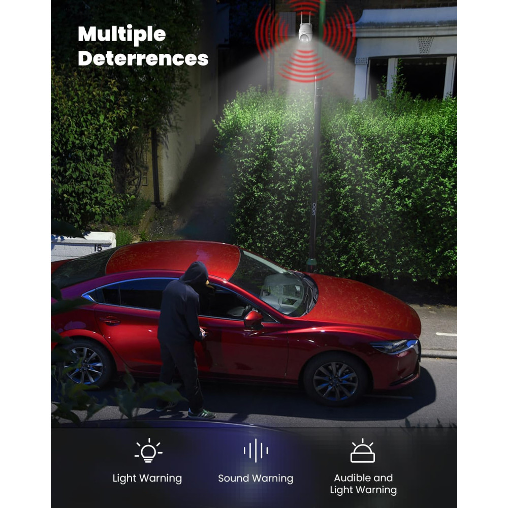Автономна зовнішня WiFi камера безпеки ieGeek ZS-GX1S з сонячним живленням