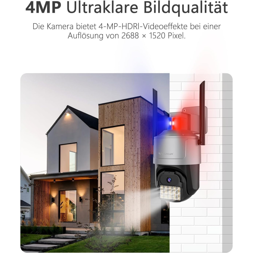 Зовнішня Wi-Fi камера спостереження VSTARCAM 4MP PTZ