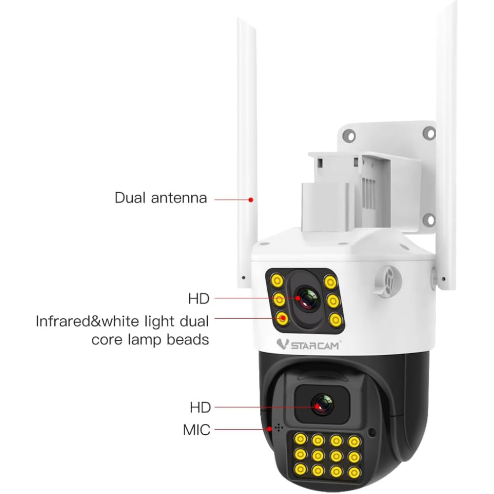 Камера відеонагляду VStarcam CS663DR 3MP WiFi 360градусів з нічним баченням