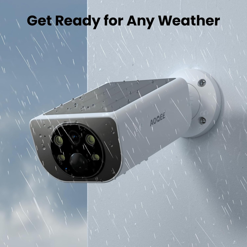 Наружная беспроводная Wi-Fi-камера Aoqee 3MP 2K на солнечной панели S1