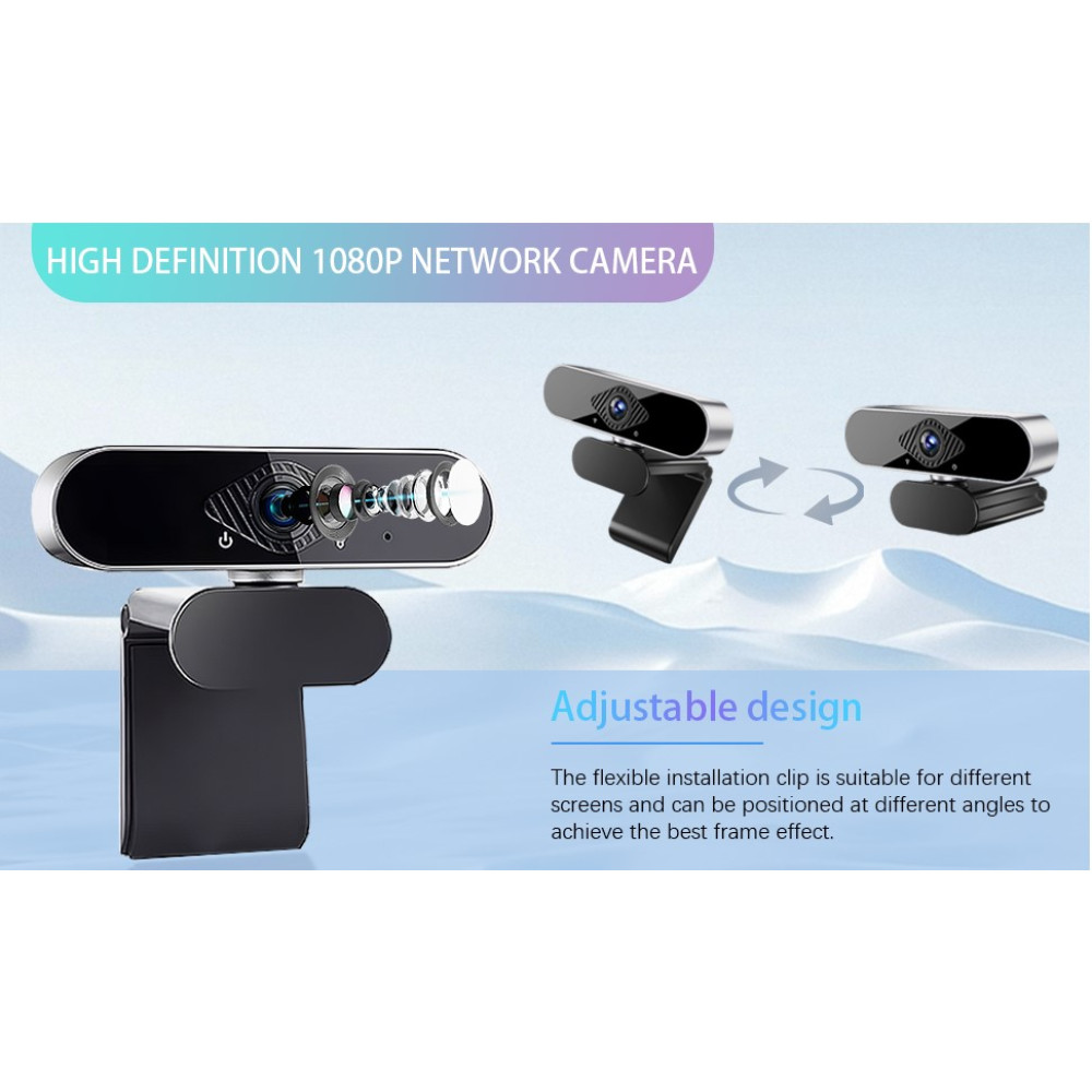 USB Веб камера WENJION 1080P Full HD з мікрофоном для відеодзвінків