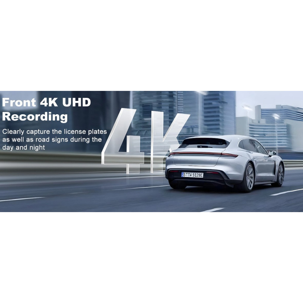 Видеорегистратор Otovoda с Wi-Fi 4K+1080P две камеры ночного видения и SD 64GB