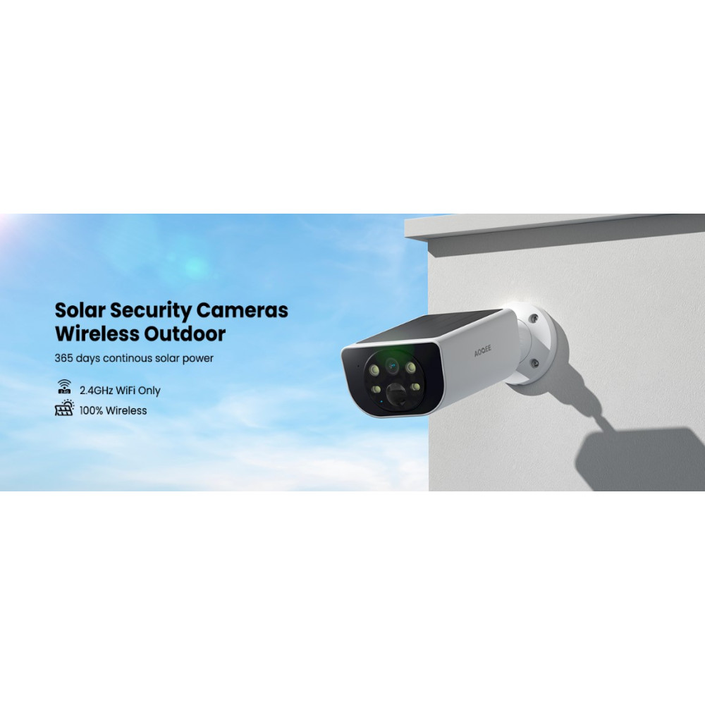 Наружная беспроводная Wi-Fi-камера Aoqee 3MP 2K на солнечной панели S1