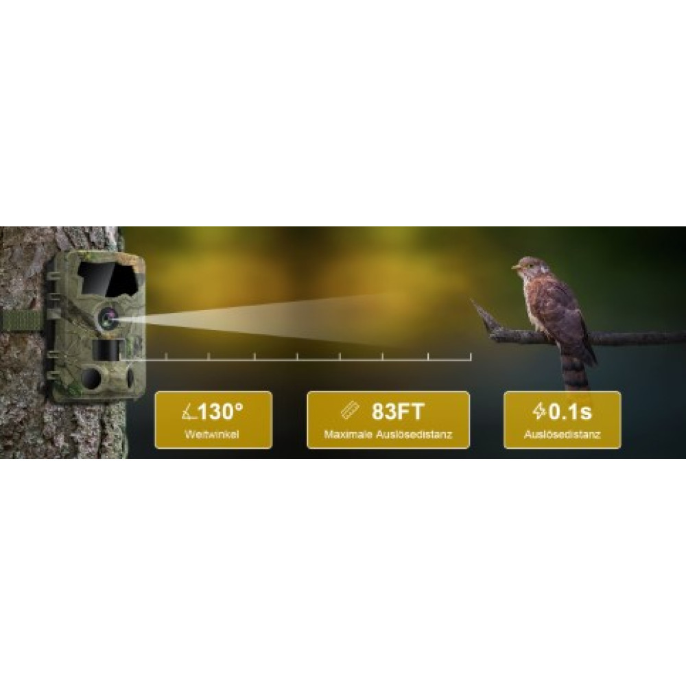 Фотоловушка Охотничья камера Lutranstra D909 5K 64MP WiFi IP66 ночное видение