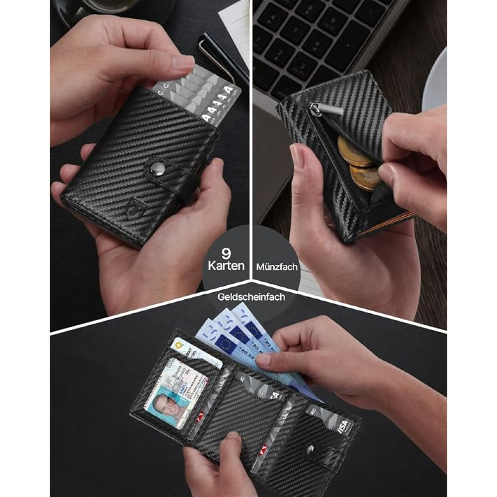 Мужской кошелек Tomylv HW0938 с RFID защитой отделением для монет и карт