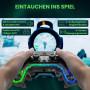 Бездротовий контролер AUROCE Ray1 для PS4 PS3 PC прозорий із RGB Neon