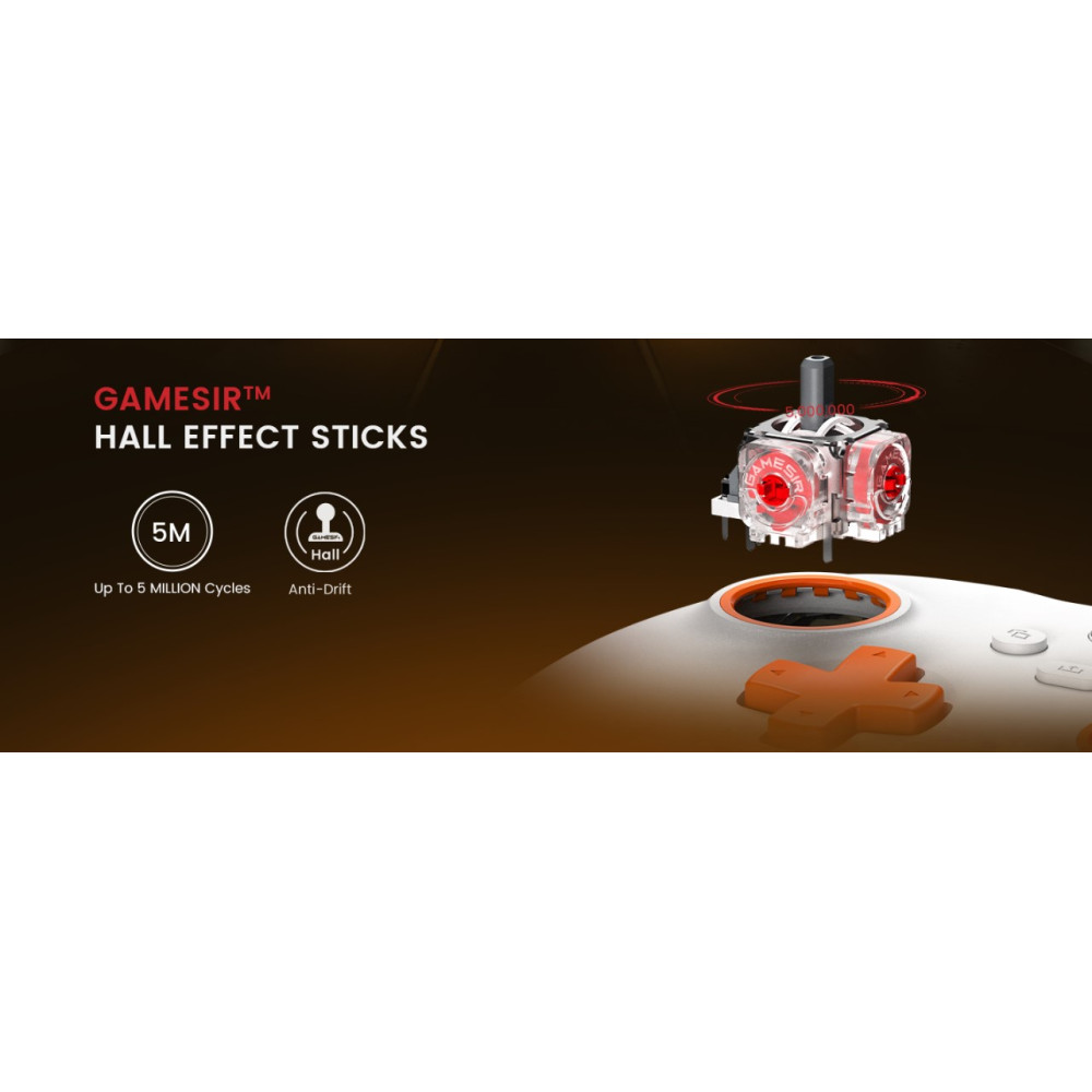 Проводной геймпад (джойстик)  GameSir T7 с джойстиками Hall Effect