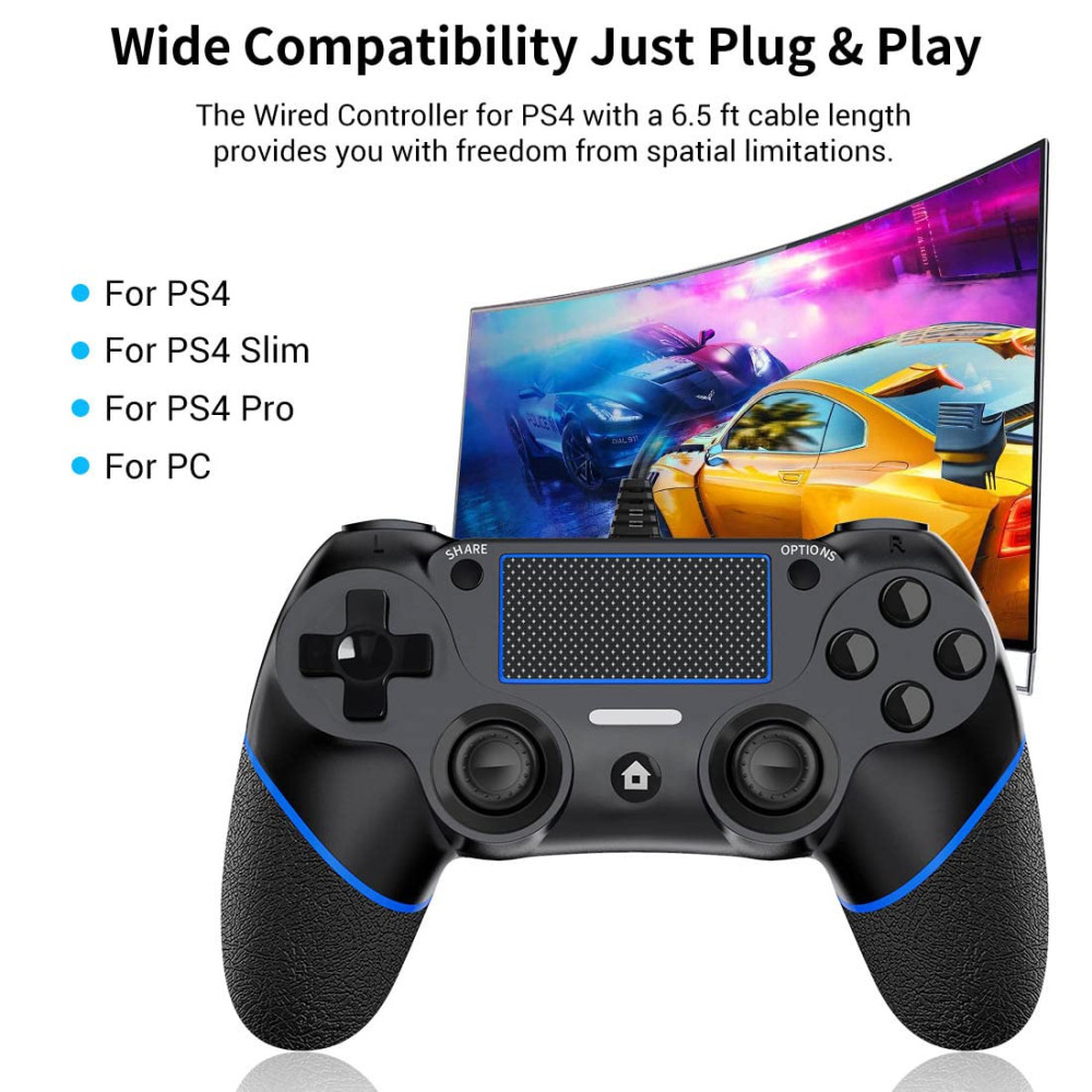 Проводной геймпад DIANVEN для PlayStation 4  PS4 Pro  PS4 Slim и ПК Windows