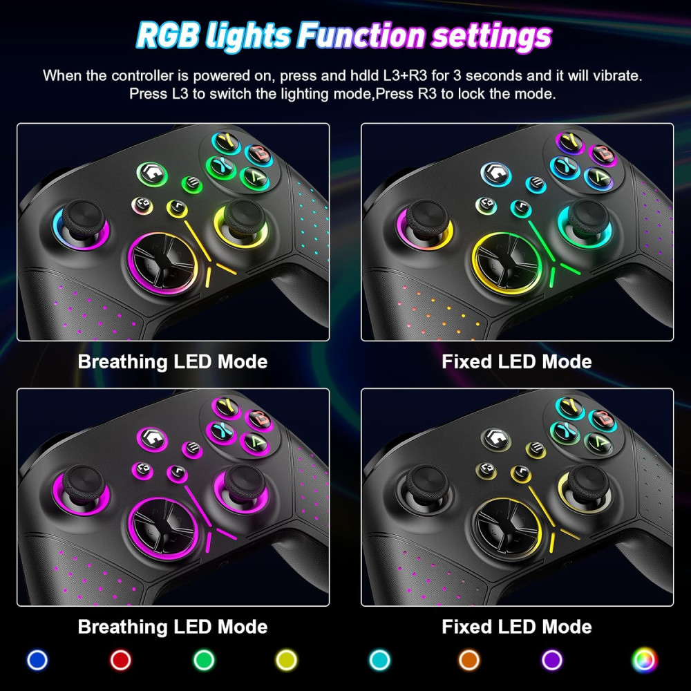 Беспроводной геймпад (джойстик) Gamrombo для Xbox PC iOS Android RGB TURBO