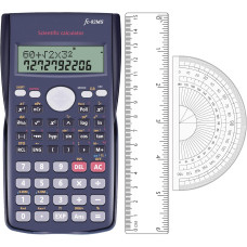 Калькулятор EverPlus FX-82MS для школы и офиса и линейка с транспортиром