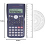 Калькулятор EverPlus FX-82MS для школы и офиса и линейка с транспортиром