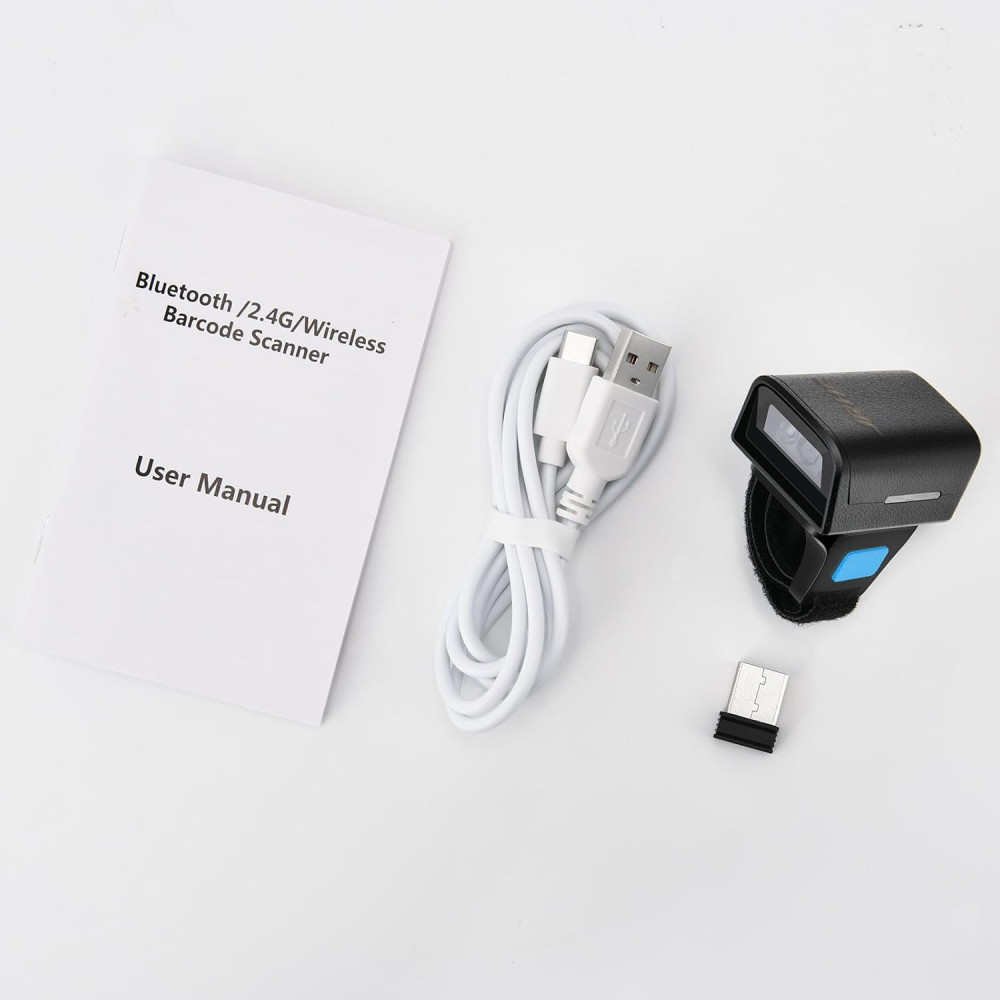 Кольцевой Bluetooth-сканер штрихкодов JRHC 1D 2D беспроводной 2 4G и USB
