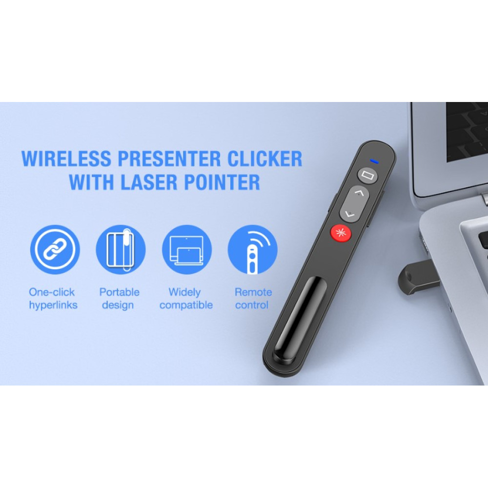 Бездротовий презентер з лазерною указкою NinjajoyOX USB 2 4GHz