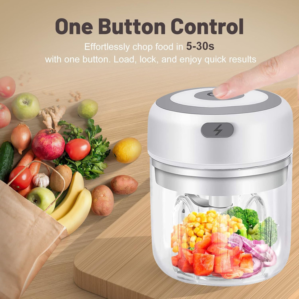 Мини измельчитель чеснока и овощей ROVIGO беспроводной 250 мл