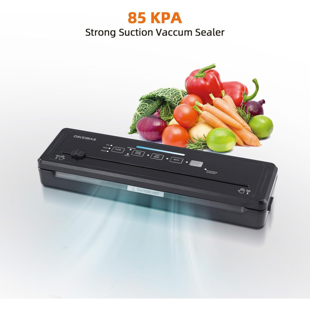 Вакууматор для продуктов с мощным всасыванием 80 kPa автоматический с резаком