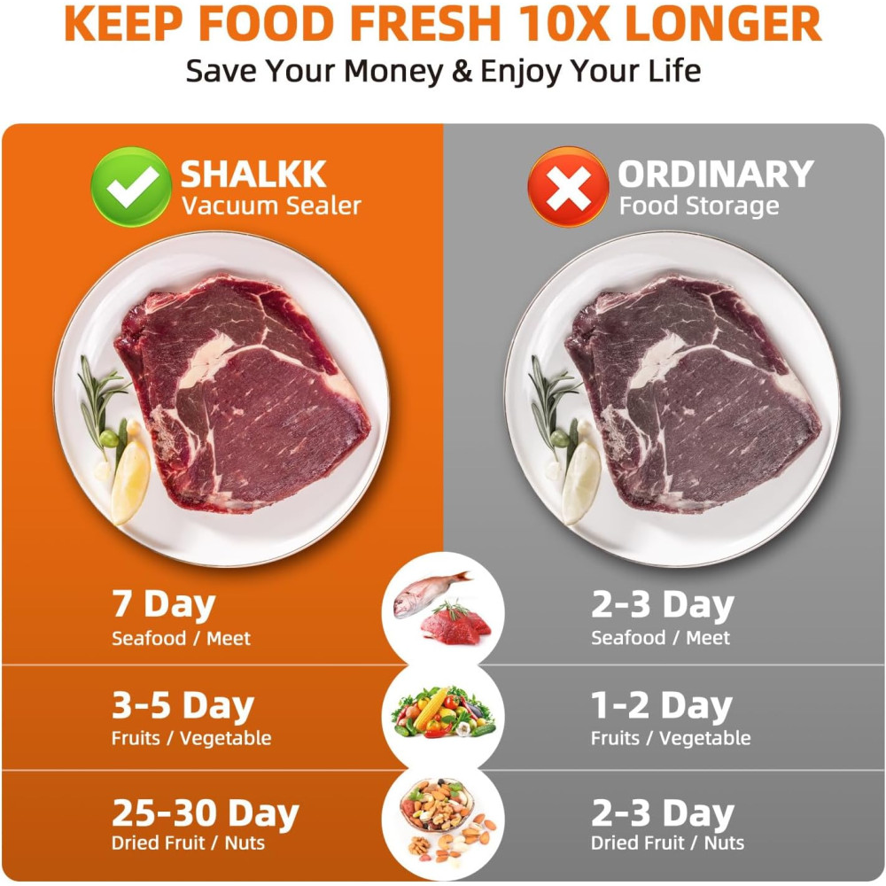 Вакууматор для продуктов с мощным всасыванием 80 kPa автоматический с резаком