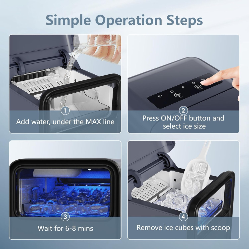 Ледогенератор OMISOON DH-ICM01 12 кг/24 ч 130 Вт 2 размера льда