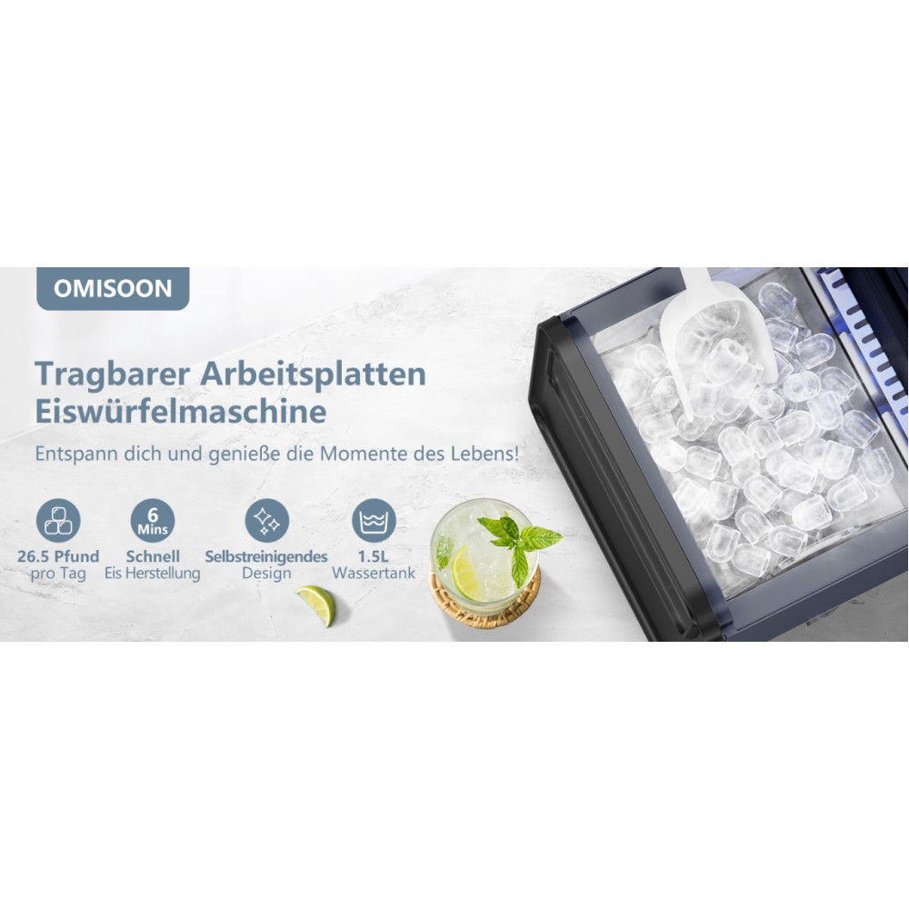 Ледогенератор OMISOON DH-ICM01 12 кг/24 ч 130 Вт 2 размера льда